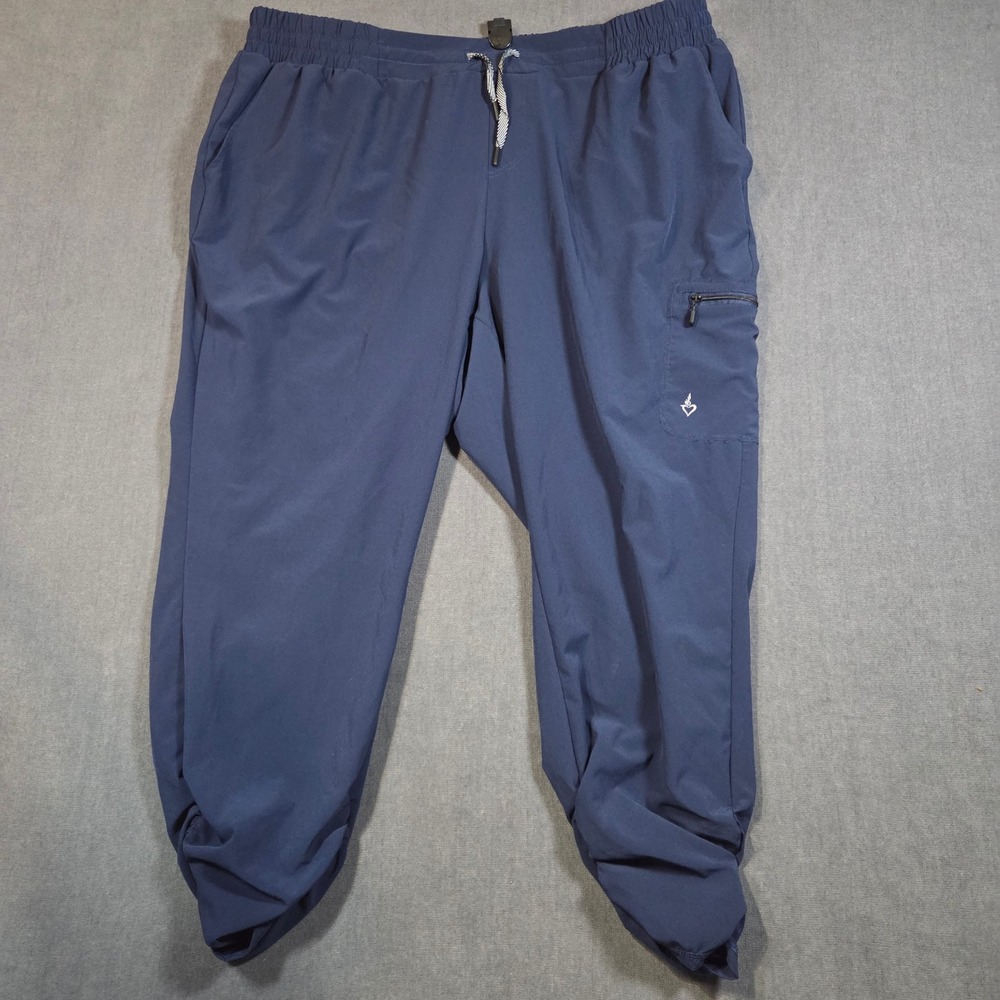 Torrid Happy Camper Joggers Womens 2 Blue Ruched Cargo Hiking Pants